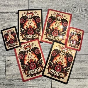 Gemini Zodiac Art Stickers